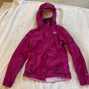 North face women’s pink rain jacket!
